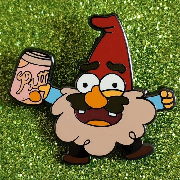 3/$20 Gravity Falls Naughty Gnome with Pitt Soda Can Hard Enamel Pin - Picture 1 of 2